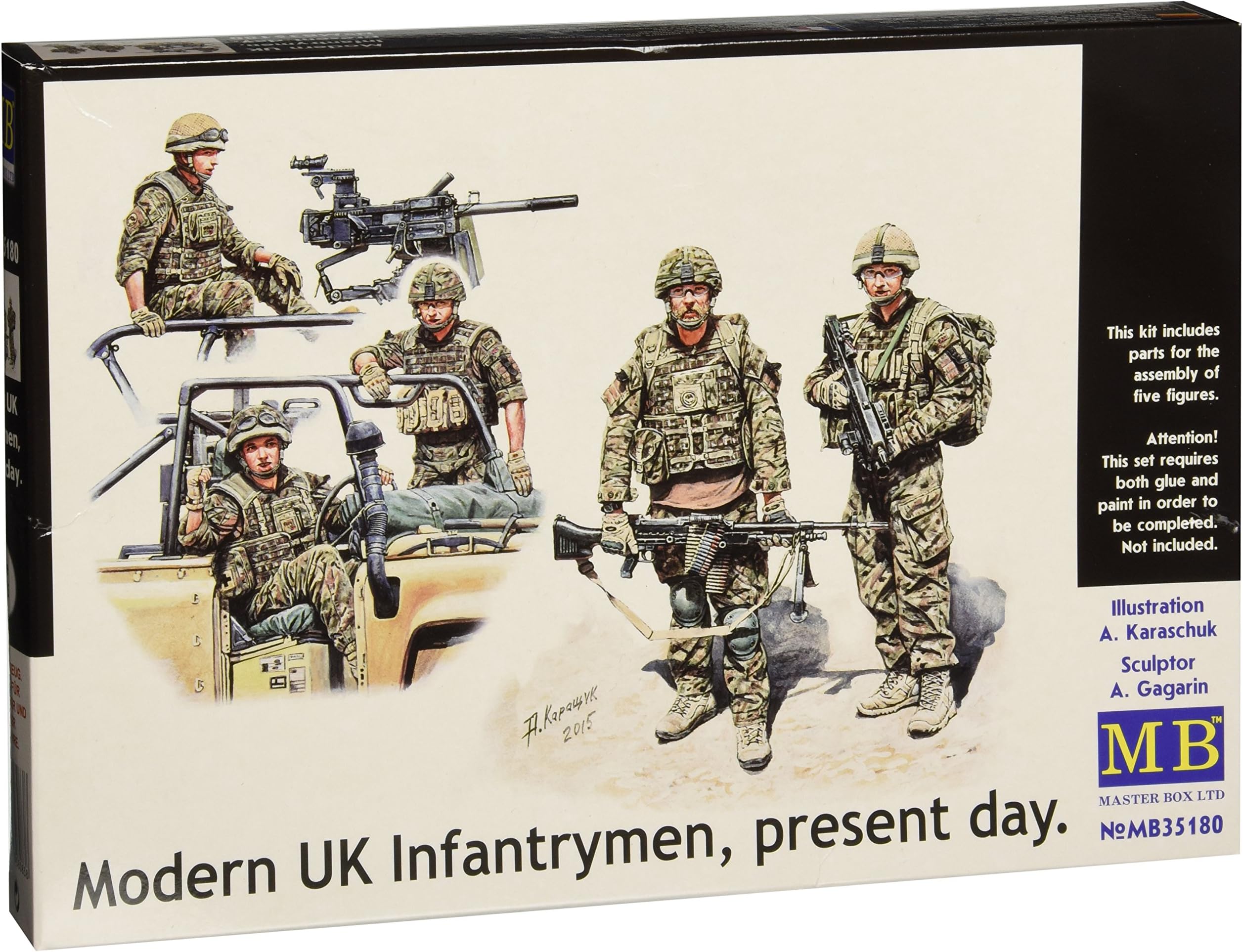 Masterbox 1:35 Scale Modern UK Infantrymen, present day Figure,