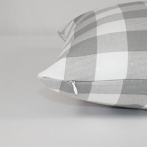 Miniatura 6 de Juego de 2 fundas de almohada cuadradas de búfalo a cuadros, 100% algodón para decoración de primavera y verano, sofá de cama de automóvil, 20 x 20