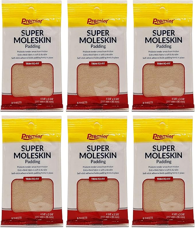 18 Sheets Comfort Padding Moleskin 45/8" x 33/8" Relief