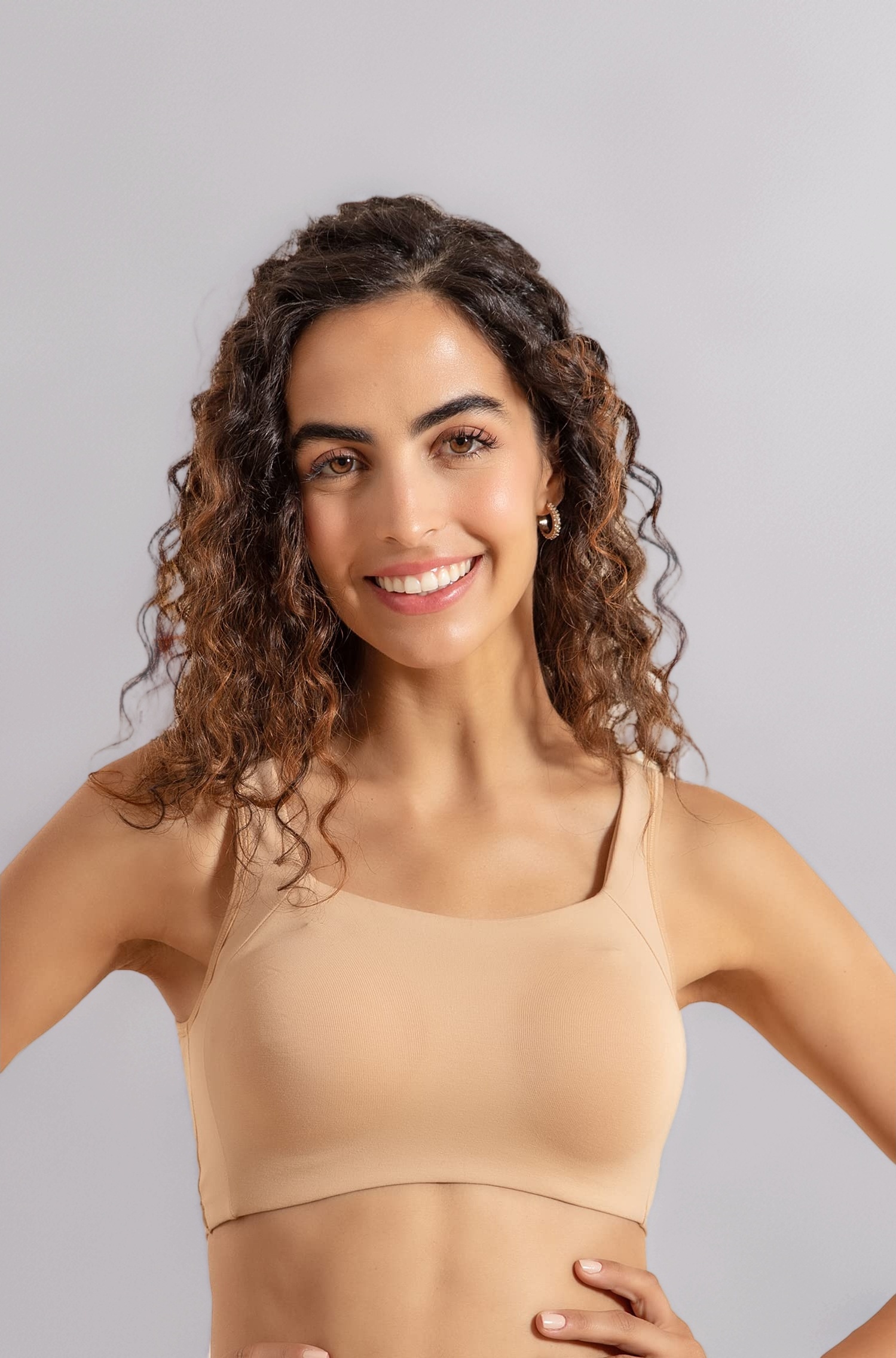 NYB158 Non Wired & Full Coverage Square Neckline Slip On Bra for Women | Breathable Cotton Stretch Fabric with Disappearing Neckline & Visible Side Shaper Panel | Ideal for Everyday Wear