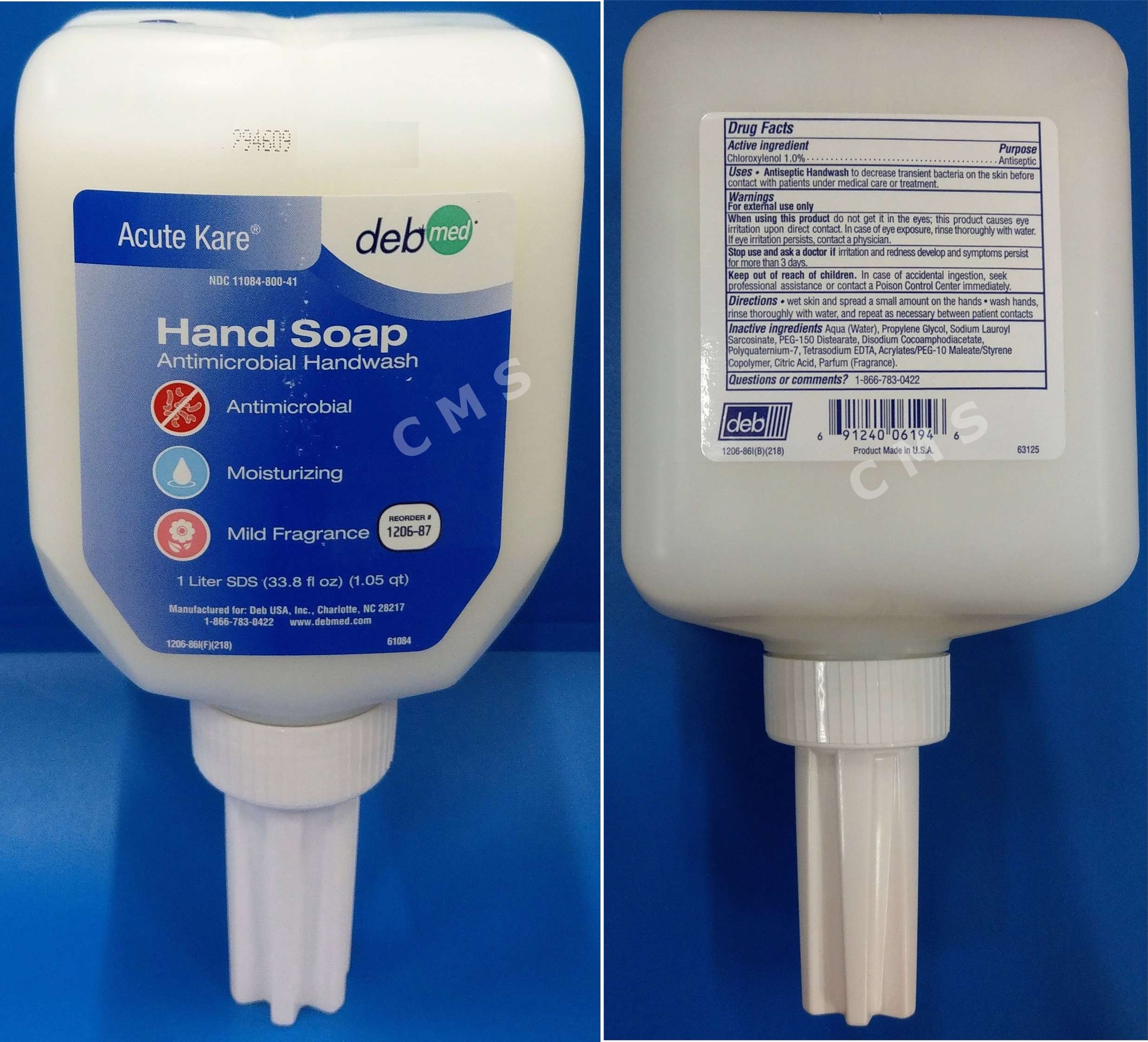 Buy DEB MED AcuteKare Antimicrobial Handwash Medicated Soap 1L SDS Dispenser Refill 120687