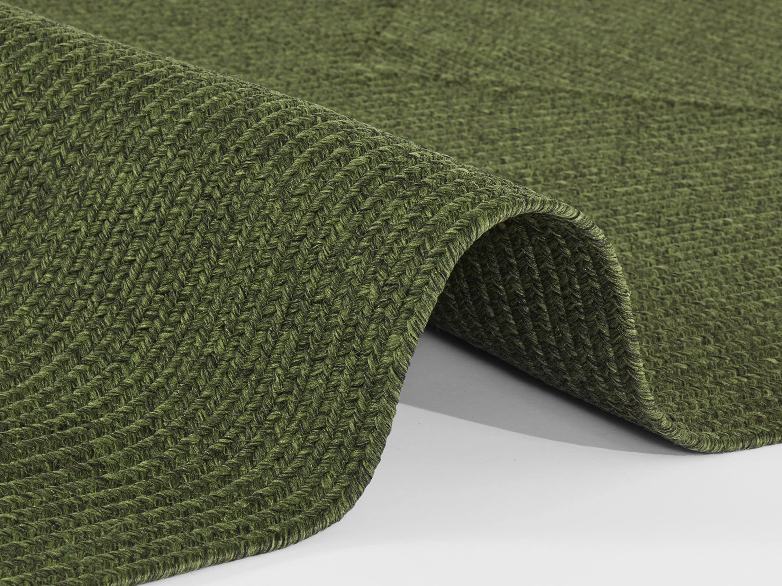 NORTHRUGS Tapis d'extérieur Trenzado - Design Moderne - Pliant - Aspect Fait Main - pour Balcon, terrasse, Jardin, Salon, Salon, Salon, Durable, Durable, Facile d'entretien - Vert - 160 x 230 cm