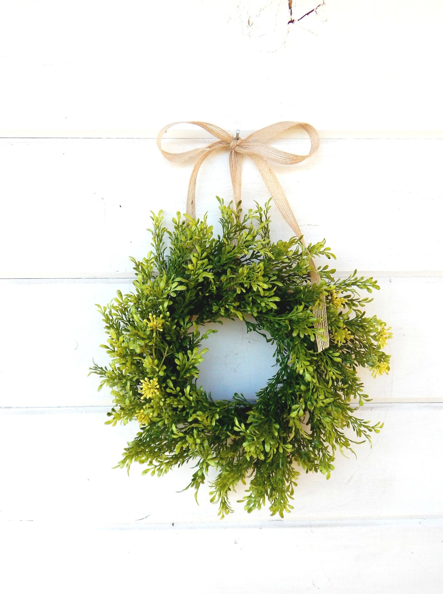 Mini Window Wreath, MINI Tea Leaf Wreath-Fixer Upper Decor,Farmhouse Wreath,Country Cottage Wreath, Farmhouse Decor, Small Wreath, Rustic Home Decor, Gifts