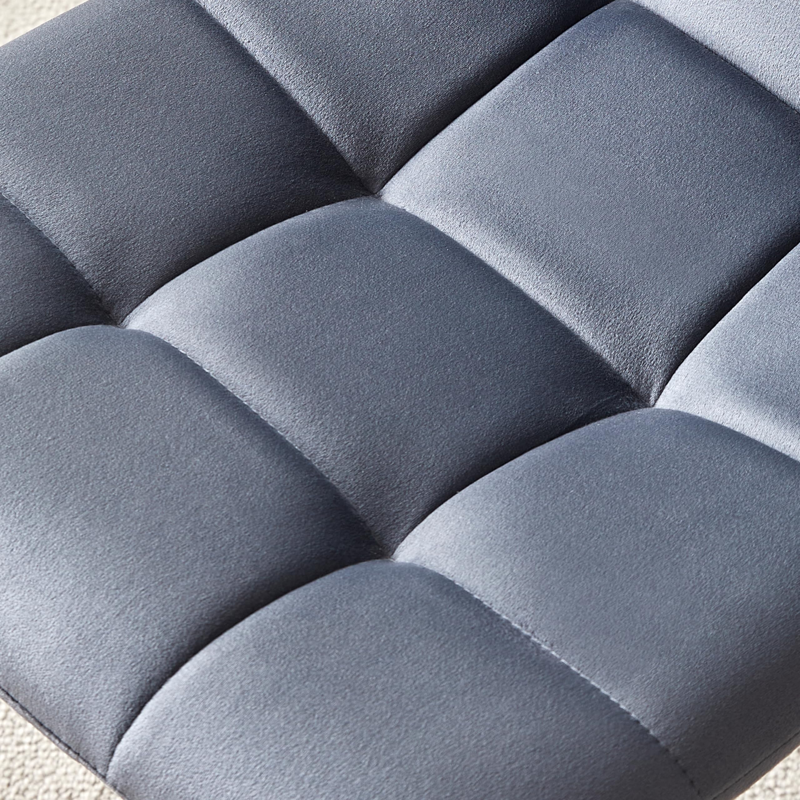 Deuline Esszimmerstühle Essstühle Samtbezug Polsterstuhl Esszimmer Stuhl Milano 4er-Set GRAU 521252