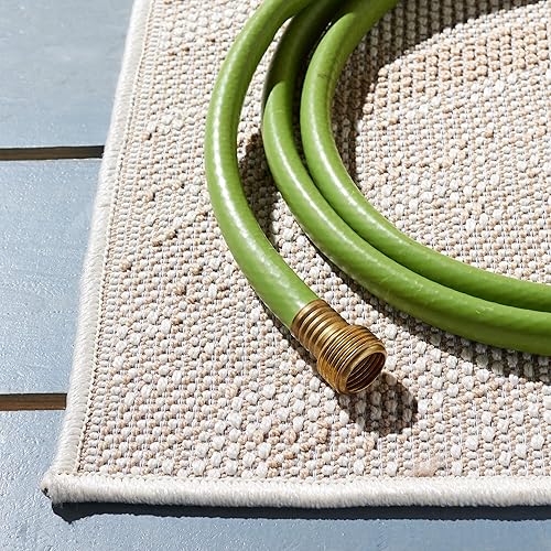 Miniatura 4 de MARTHA STEWART Collection by SAFAVIEH MSRO323A - Alfombra de pasillo de 2 pies 2 pulgadas x 9 pies, marfilbeige para interiores y exteriores, fácil