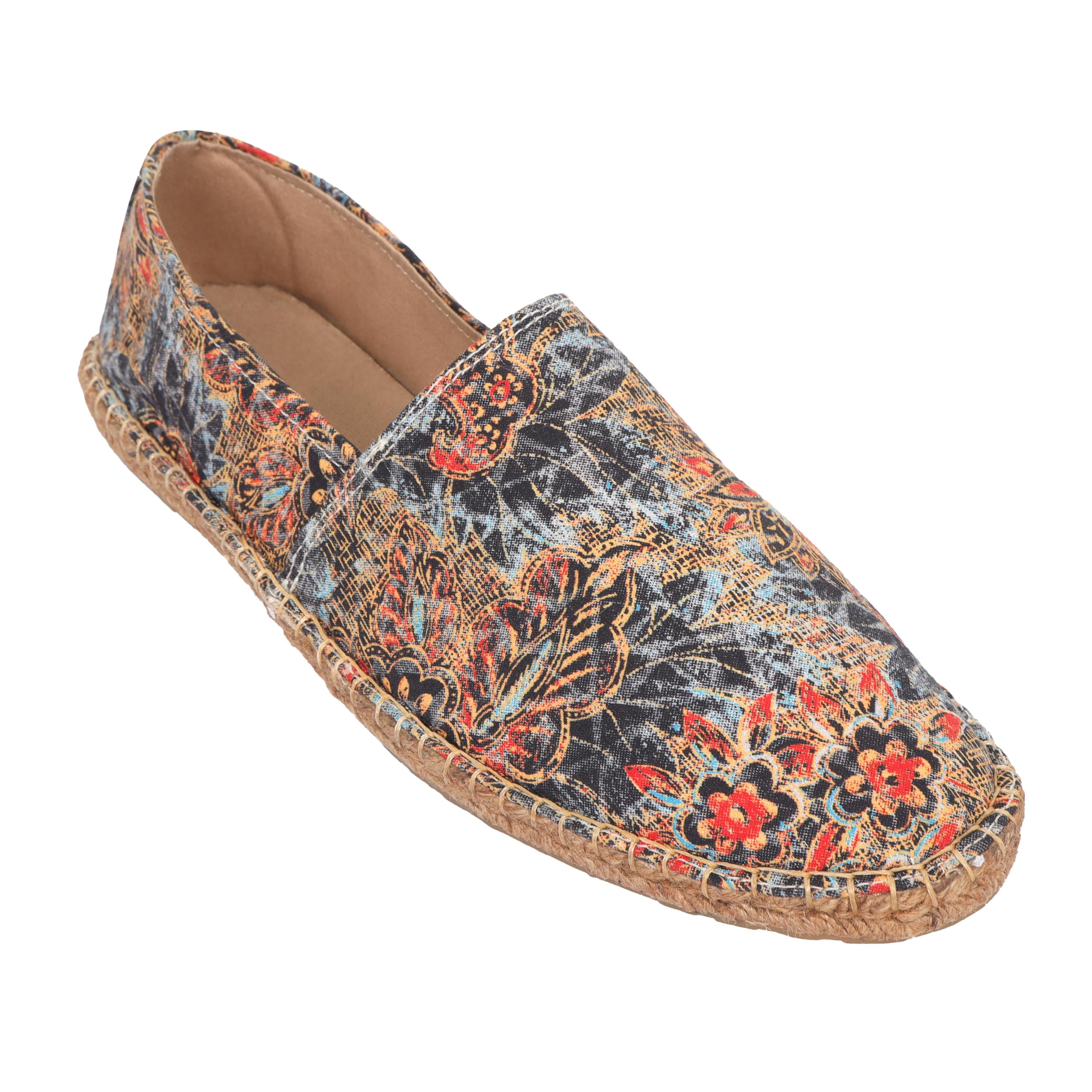 Mens Espadrille Canvas Casual Shoes | Colour - Floral Multicolor-image-11