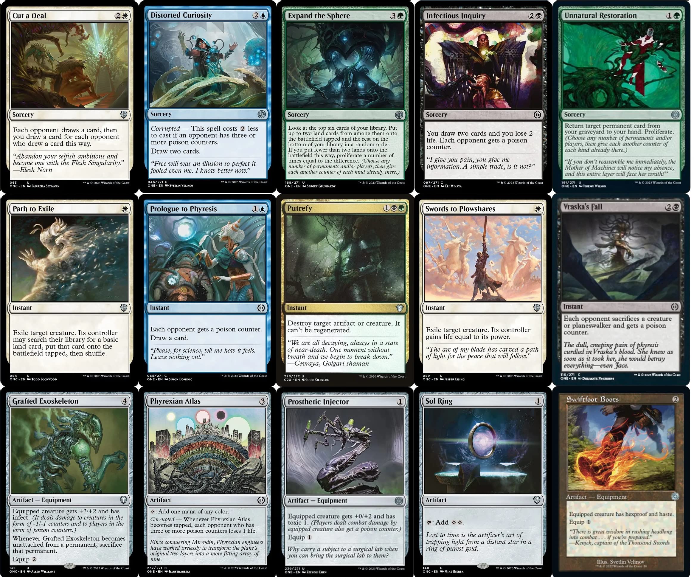 Amazon.co.jp: Commander Atraxa 毒性感染デッキ - ブラック ホワイト