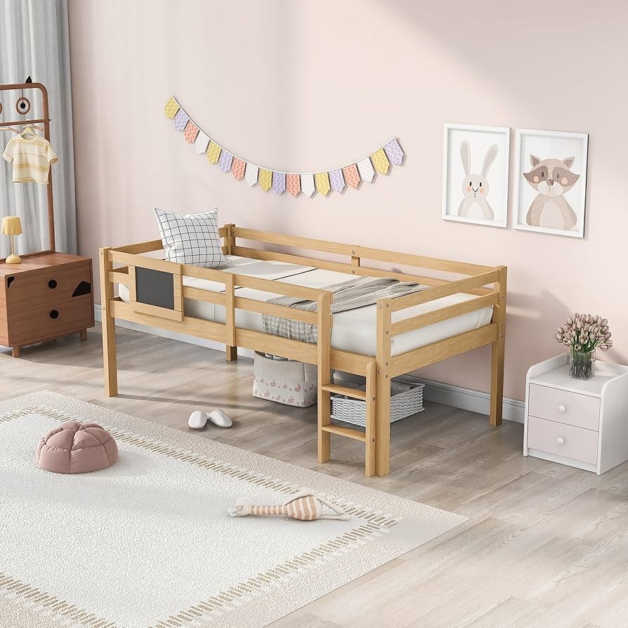 連休セール！サイド棚付きロフトベッド　子供部屋　シングル（S）BLACK 連休セール！サイド棚付きロフトベッド 子供部屋 シングル（S