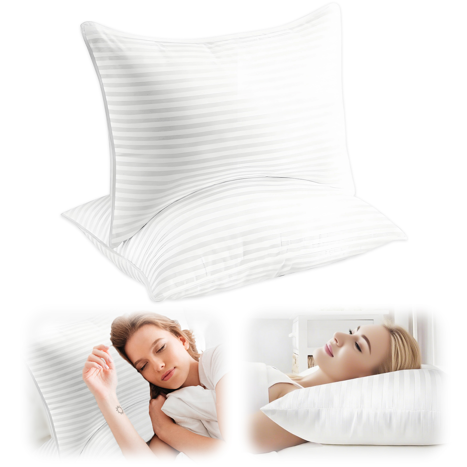 Almohada de poliéster tamaño Queen cómoda y transpirable miniatura 7