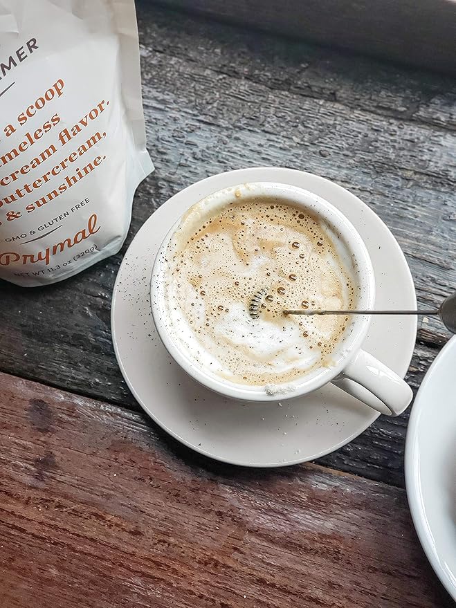 PRYMAL Coffee Creamer - Keto, Sugar Free, Non Dairy, Low Carb (Butter Pecan) Non Refrigerated Powder with MCT oil 11.3oz Bag