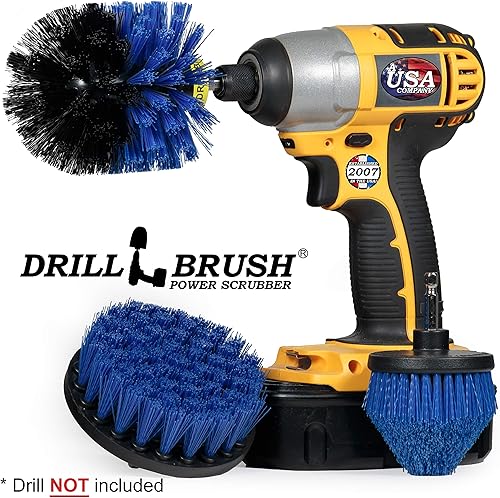 Miniatura 4 de Juego de cepillos de limpieza acuática para taladro, accesorios para peceras, accesorios para barcos, kit de fregado de acuario, cepillos de