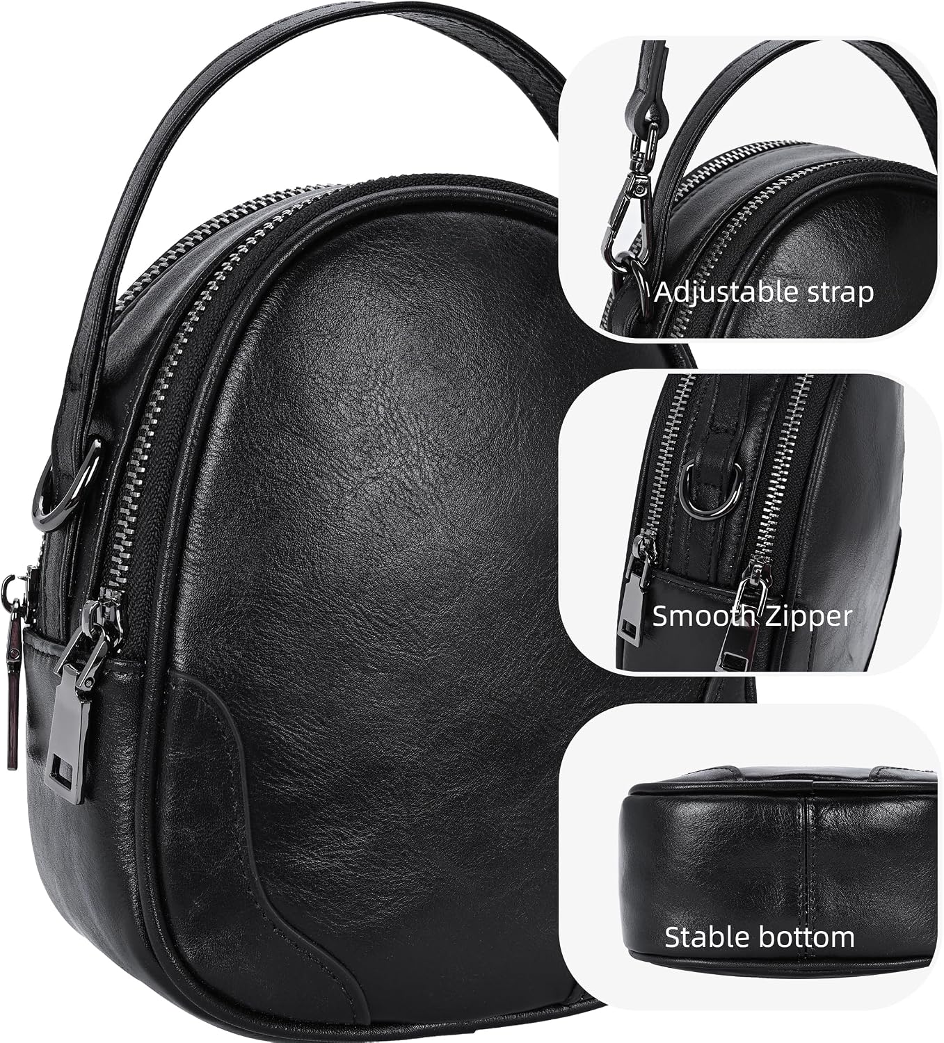 Iswee Small Crossbody Bags for Women Travel Leather Shoulder Bag Mini Purses and Handbags Designer Satchel Ladies Hand Bag