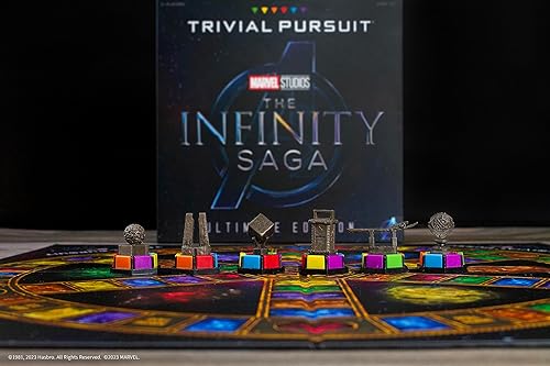 Miniatura 4 de Trivial Pursuit: Marvel Cinematic Universe Ultimate Edition | Licencia oficial | Juego de mesa coleccionable de trivia con 6 motores de ubicación