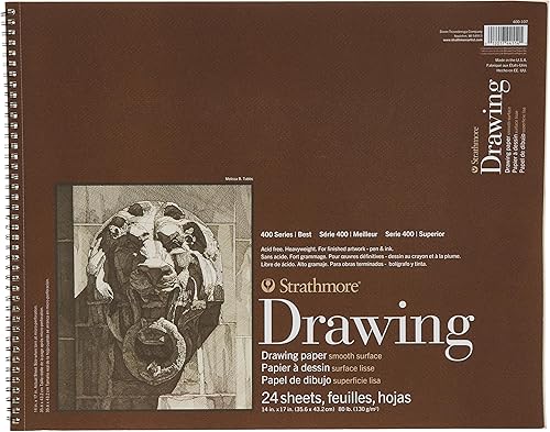 Miniatura 1 de Strathmore (400-108) 400 Series - Papel de dibujo superficie lisa, 24 hojas, 18 x 24 pulgadas