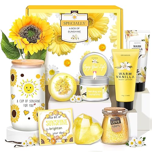 Regalos para mujeres, regalo de baño y cuerpo, 10 piezas, cálido juego de cuidado personal de vainilla para amigos, ella, mejor amiga, mamá, esposa,