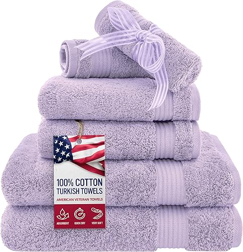 Vista 283 de American Veteran Towel, Juego de 4 toallas de mano para baño, juego de toallas de mano turcas 100% algodón, toallas de mano suaves, toallas de mano