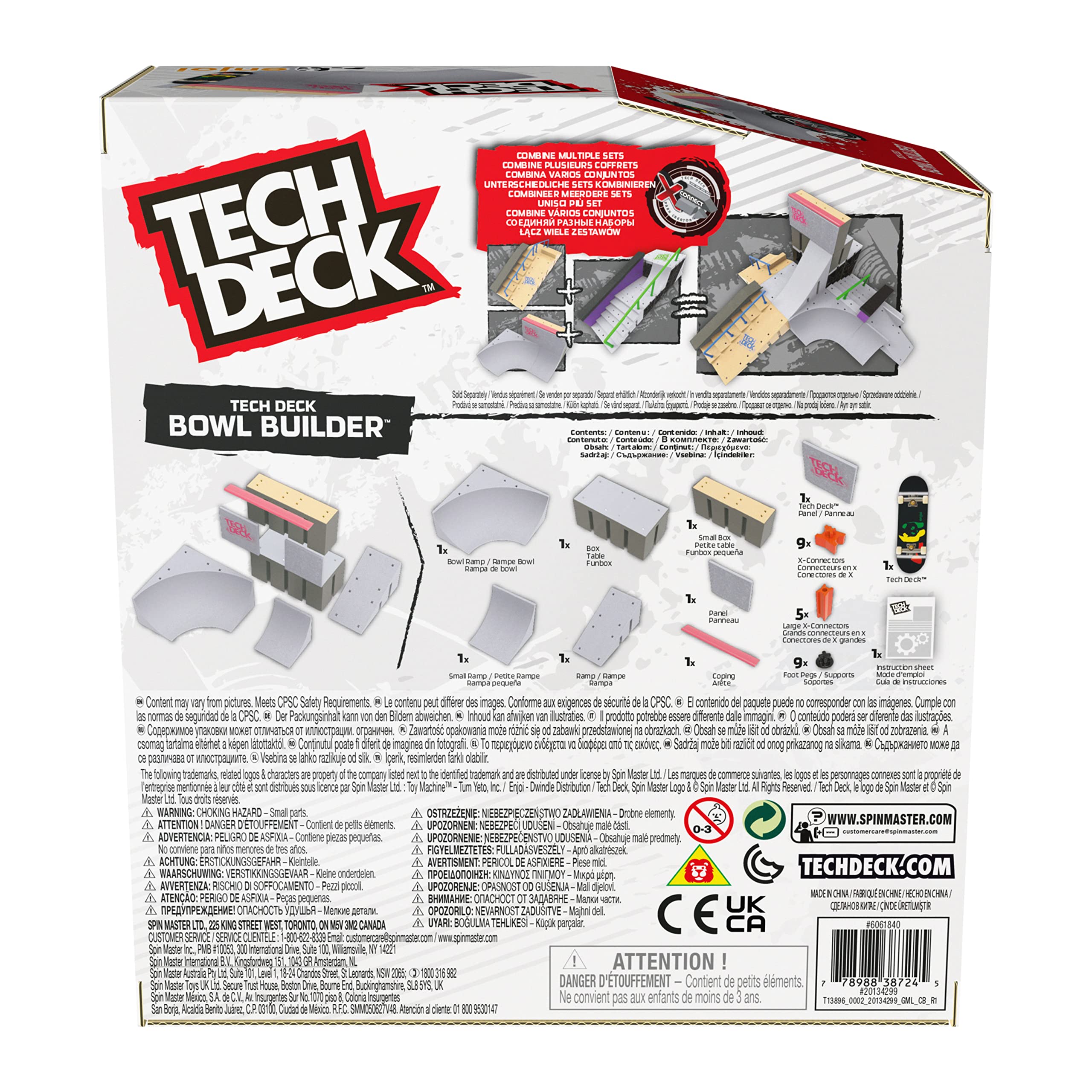 Tech Deck Bowl Builder XConnect Park Creator, Customizable and