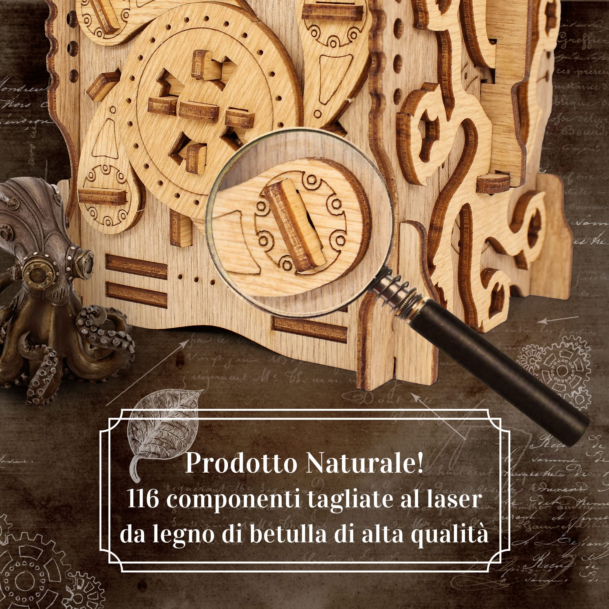 iDventure Cluebox - Nautilus del Capitano Nemo - Escape Room gioco in legno -Scatola rompicapo a Labirinto - Scatola regalo - regalo fidanzato - puzzle 3D - puzzle rompicapo - regalo per lui