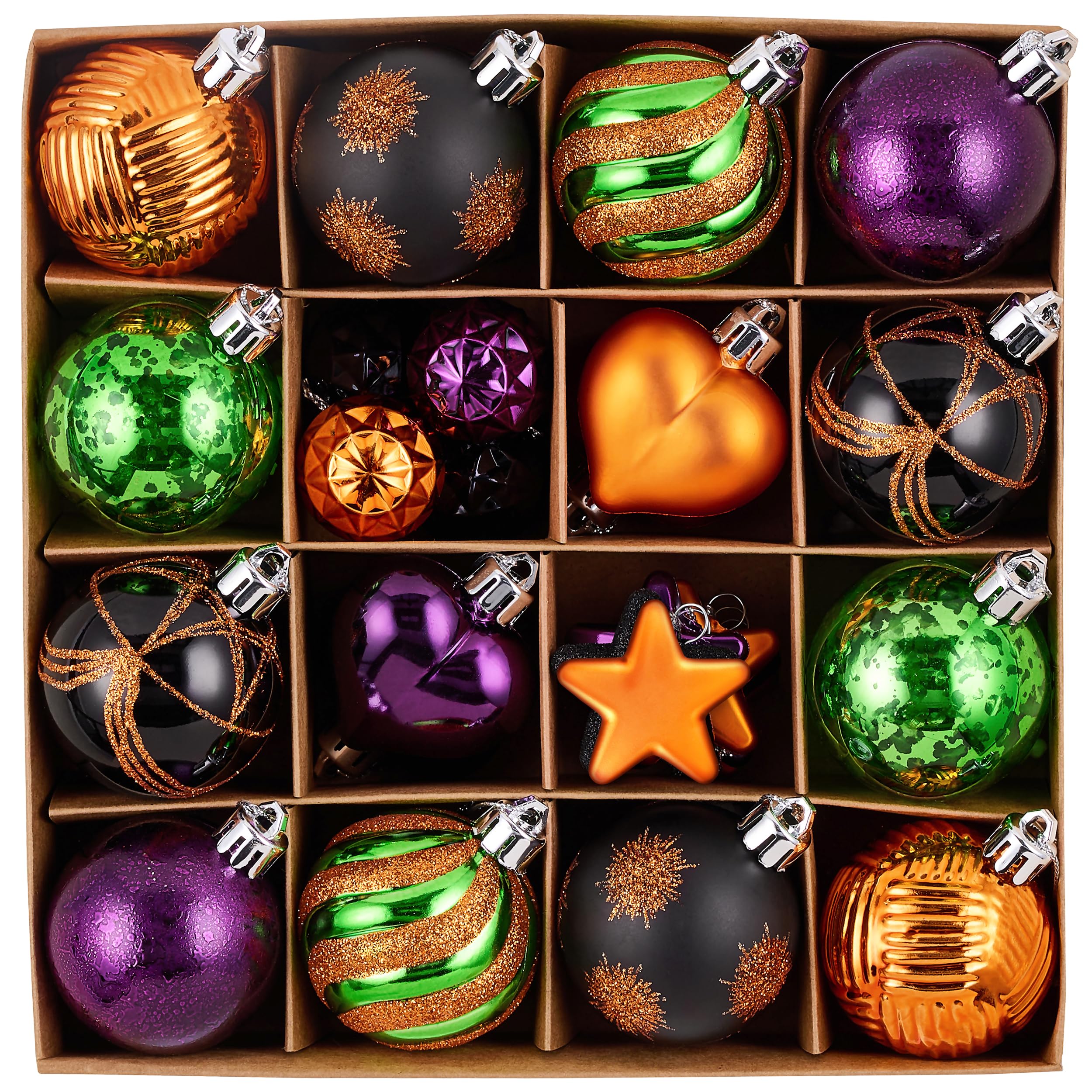 Décorations d'Halloween en forme de cœur suspension colorée orange violet vert Valery Madelyn