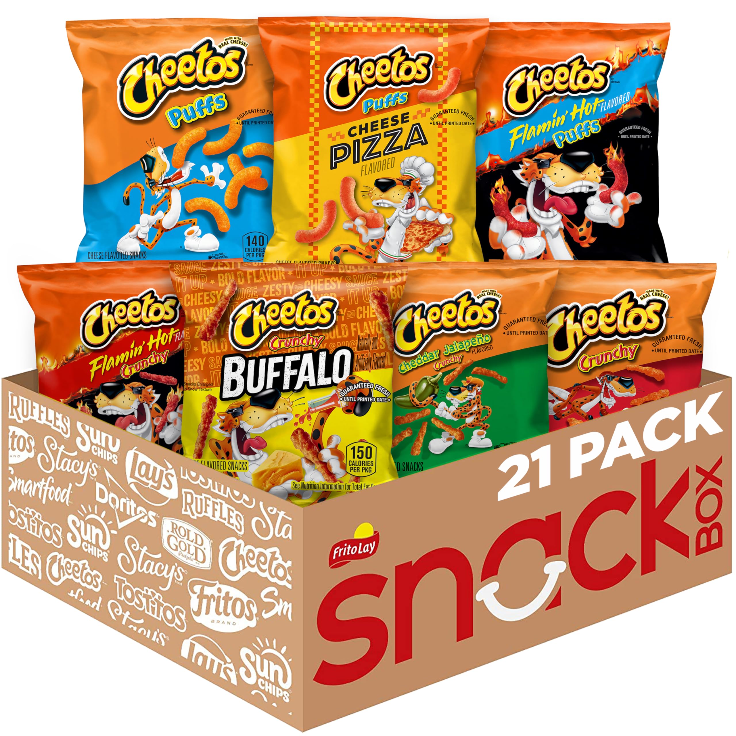 CheetosCheese Flavored Snacks Variety Pack of Chips (Pack of 21)