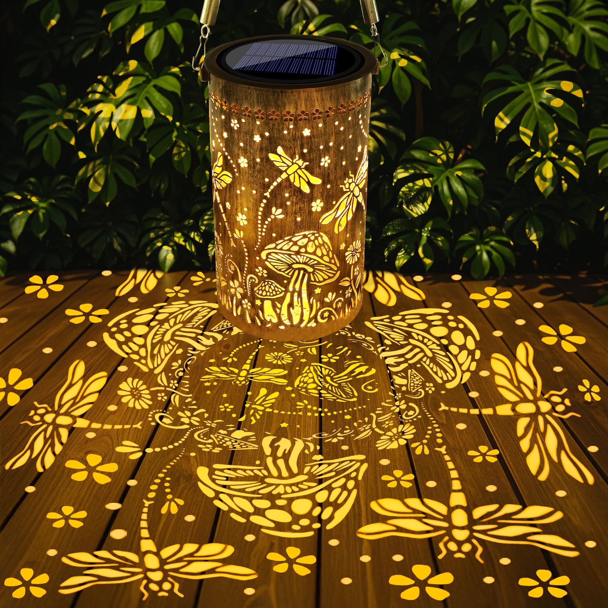 Toodour Solar Lantern Outdoor, Garden Gift for Mom Grandma Women Waterproof