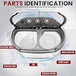 Pyle Portable Washing Machine, 2 in 1 Compact Portable Washer and Dryer with Twin Tubs, 7.7lbs. Capacity, 110V – Ideal for Dorms, Apartments, RVs & Small Laundry Loads
