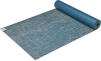 Gaiam Jute Yoga Mat - Natural Non-Slip 5mm Thick Eco Mat for Hot Yoga & Joint Support