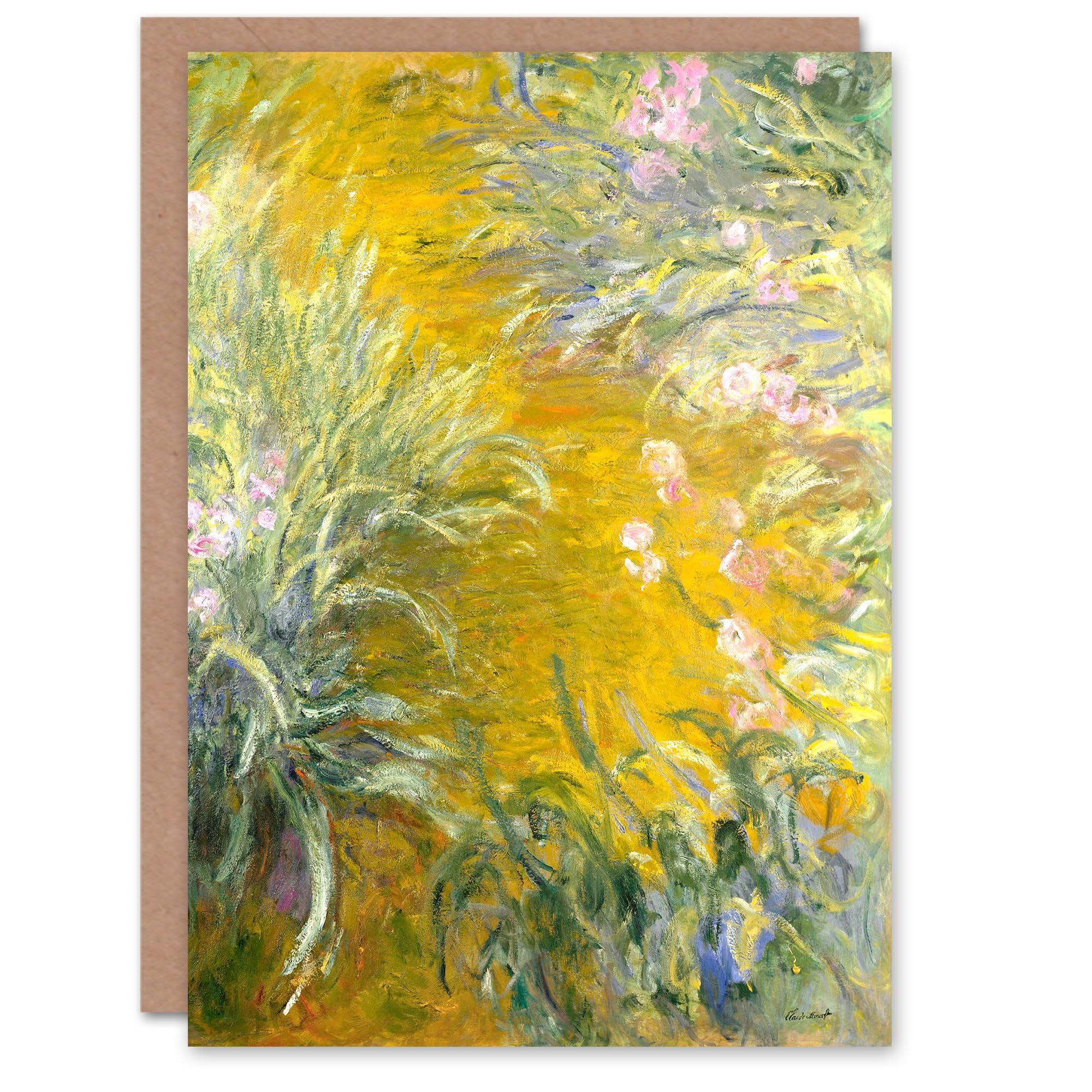 Artery8 Claude Monet Art Card Garden Path Through the Irises