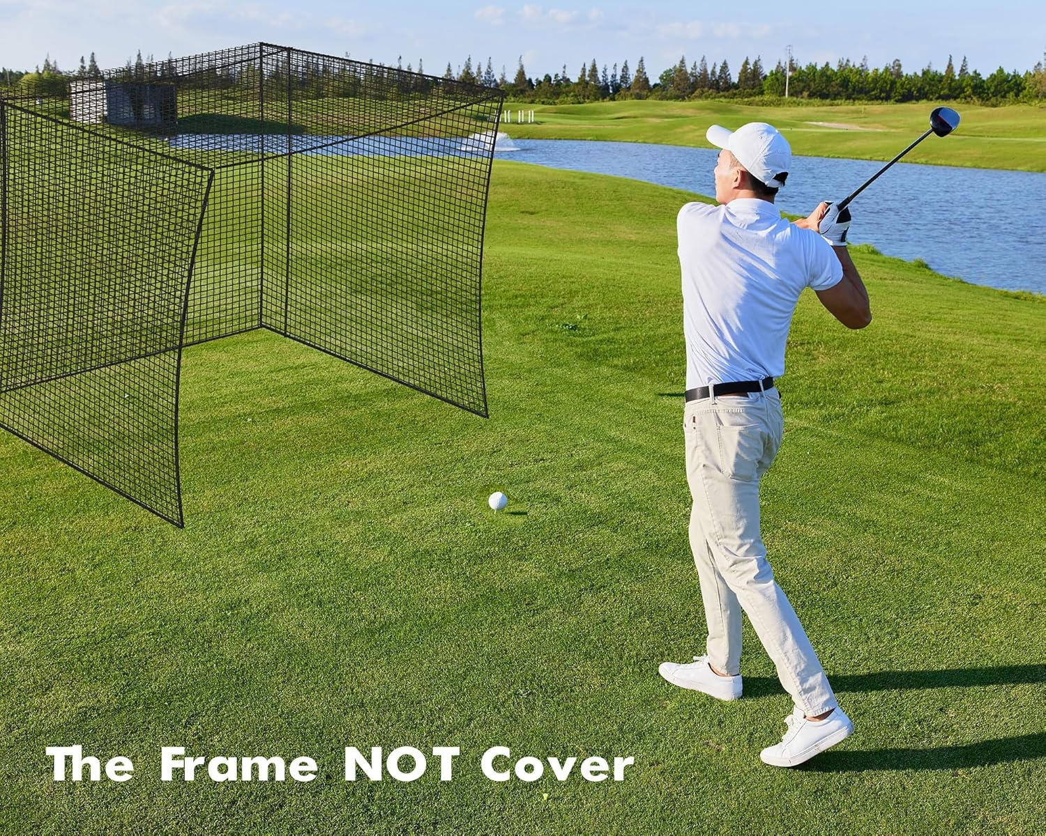 Golf Batting Cage Net for Indoor or Outdoor Golf Cage Net Practice or Baseball Batting Cages Net for Backyard