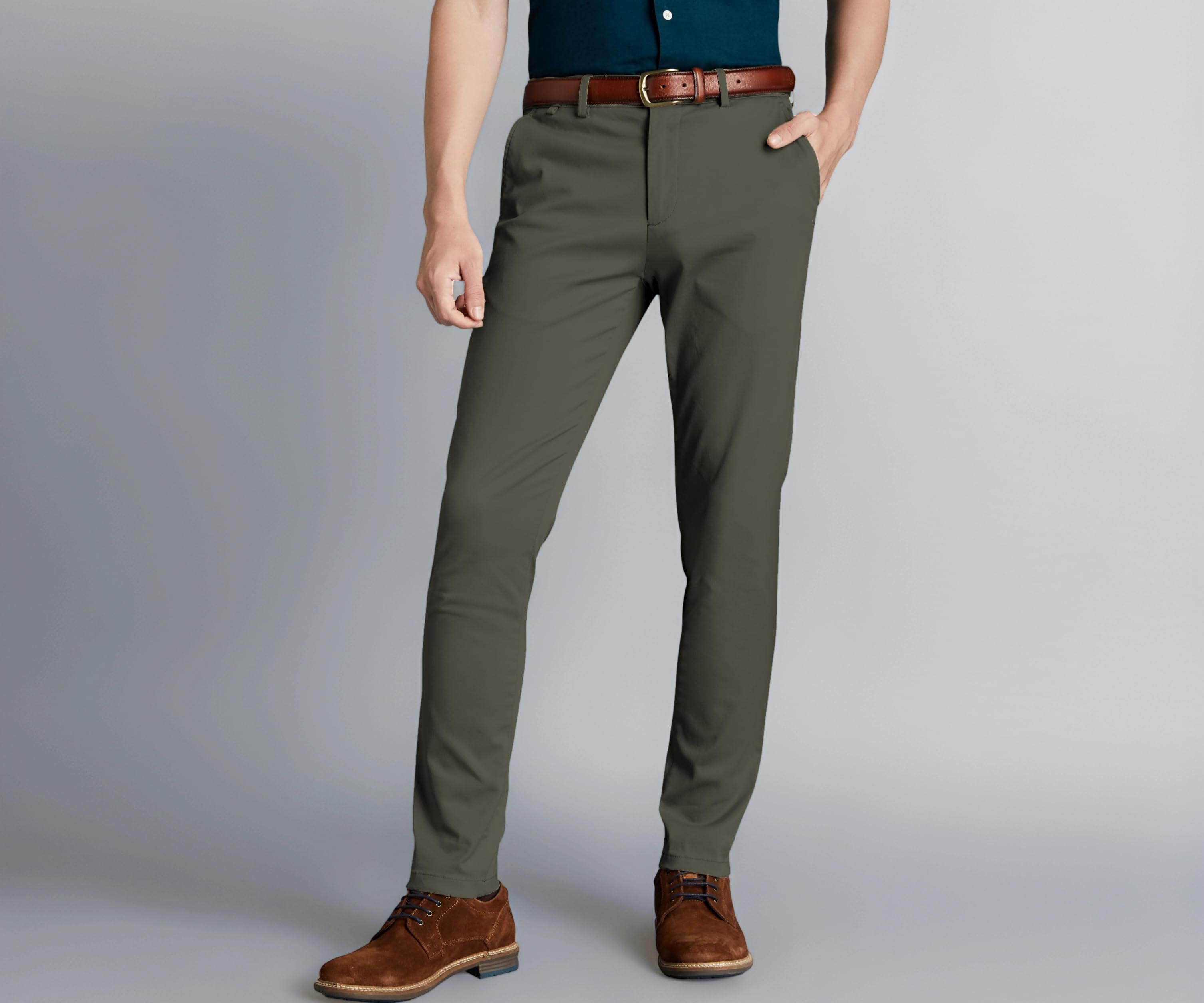 Men's Slim Fit Flexi Waist Casual Pants | Stretchable Chinos | Stylish Office Fashion Trousers