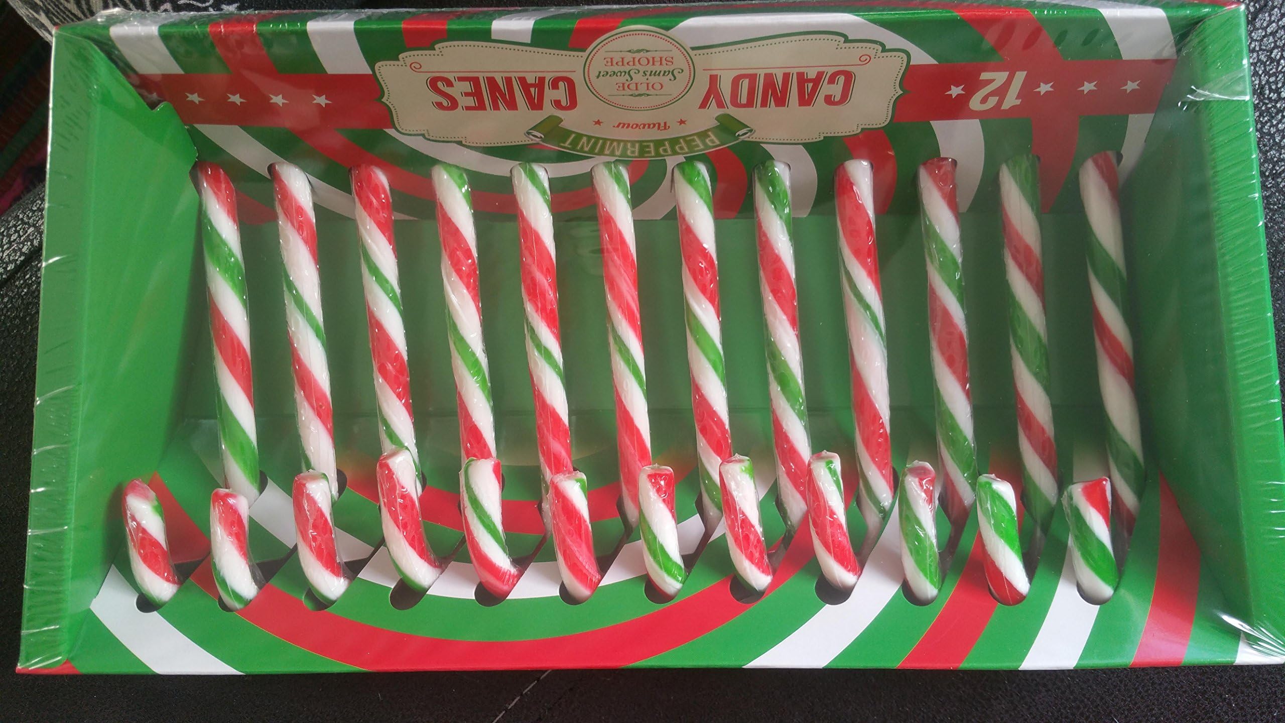Olde Sam's Sweet Shoppe Candy Canes Peppermint Flavour 12 Sticks, 120g