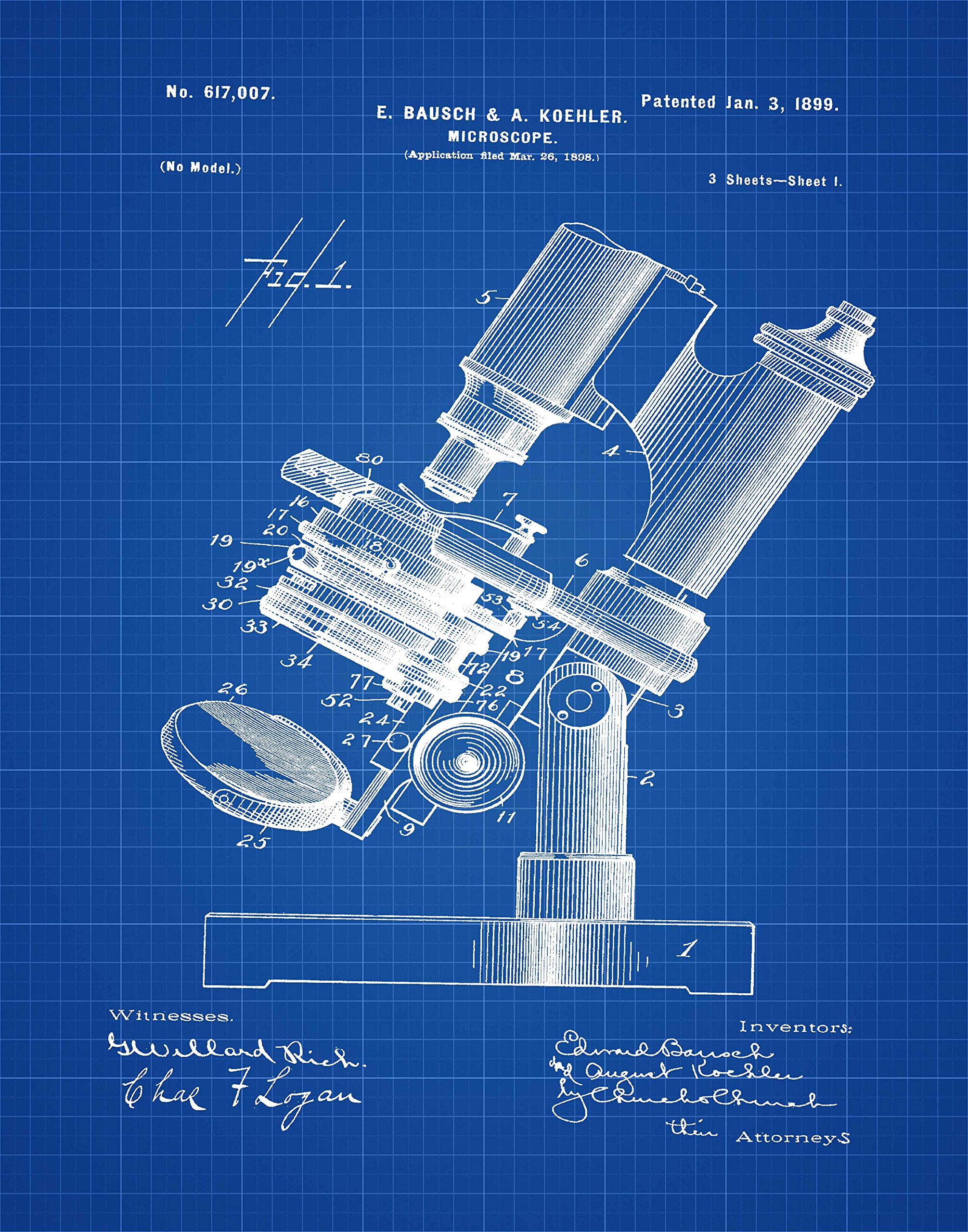 Science Posters Science Decor Laboratory Inventions Scientist Posters Scientist Prints Science Prints Scientific Inventions WB380-WB385 (21cm x 30cm, Blueprint)