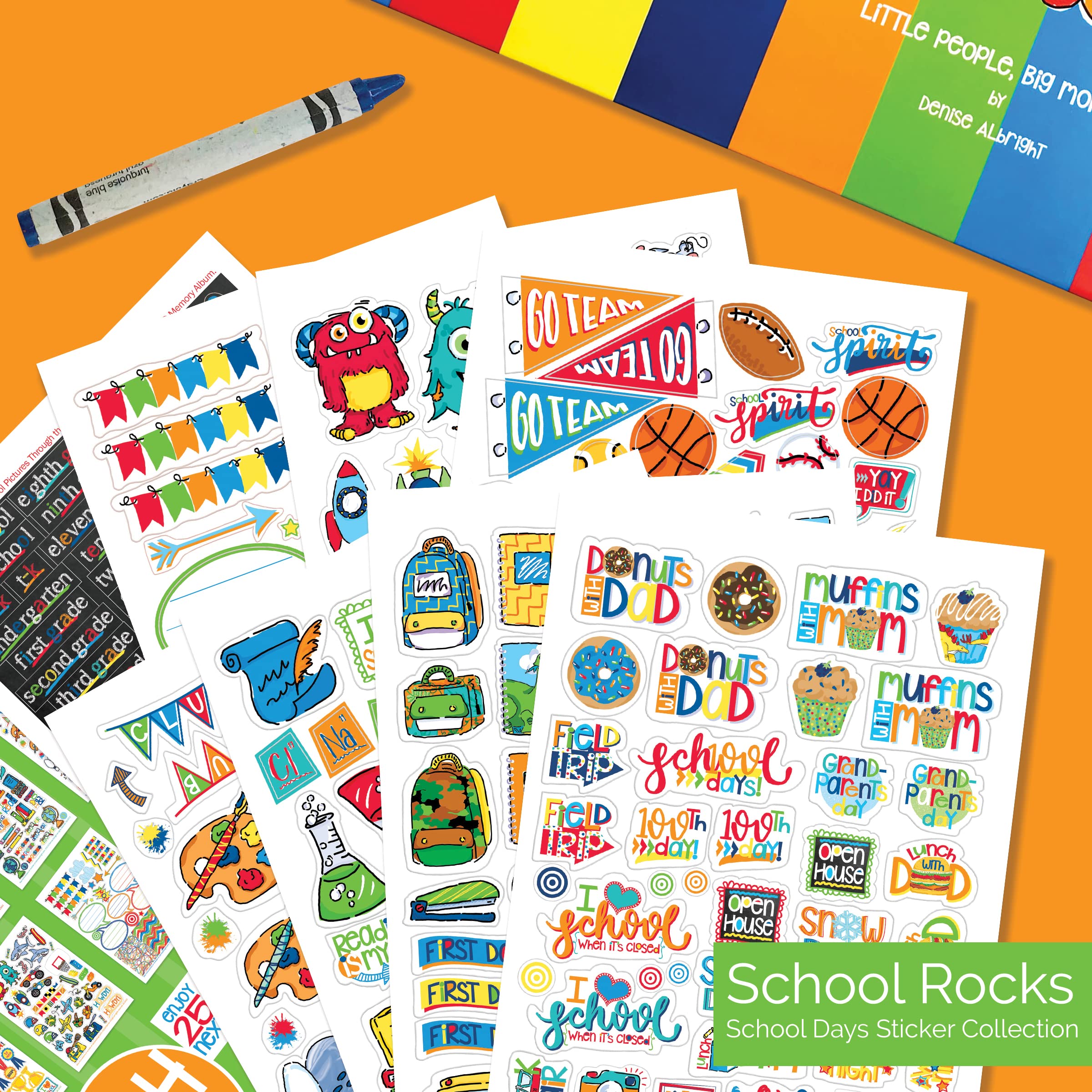 Reminisce Adesivi Been Schooled STCKRS | Tema Scuola Materna Per Scrapbooking E Album