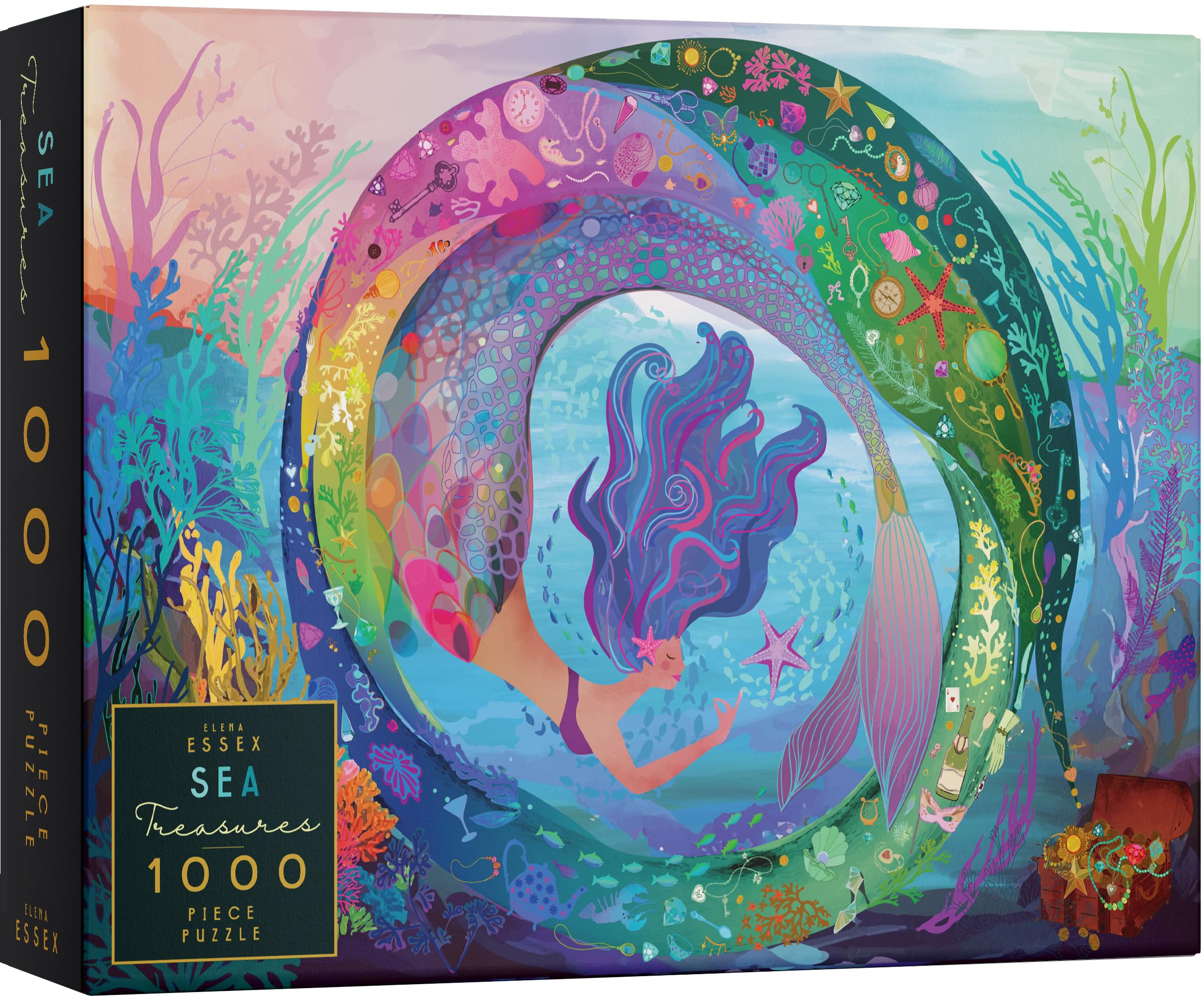 Elena Essex Jigsaw Puzzles for Adults 1000 - Sea Treasures, Jigsaws, Jigsaw Puzzle, Ocean Mermaid Sea Marine Underwater Puzzle, Size 70x50cm — image 1