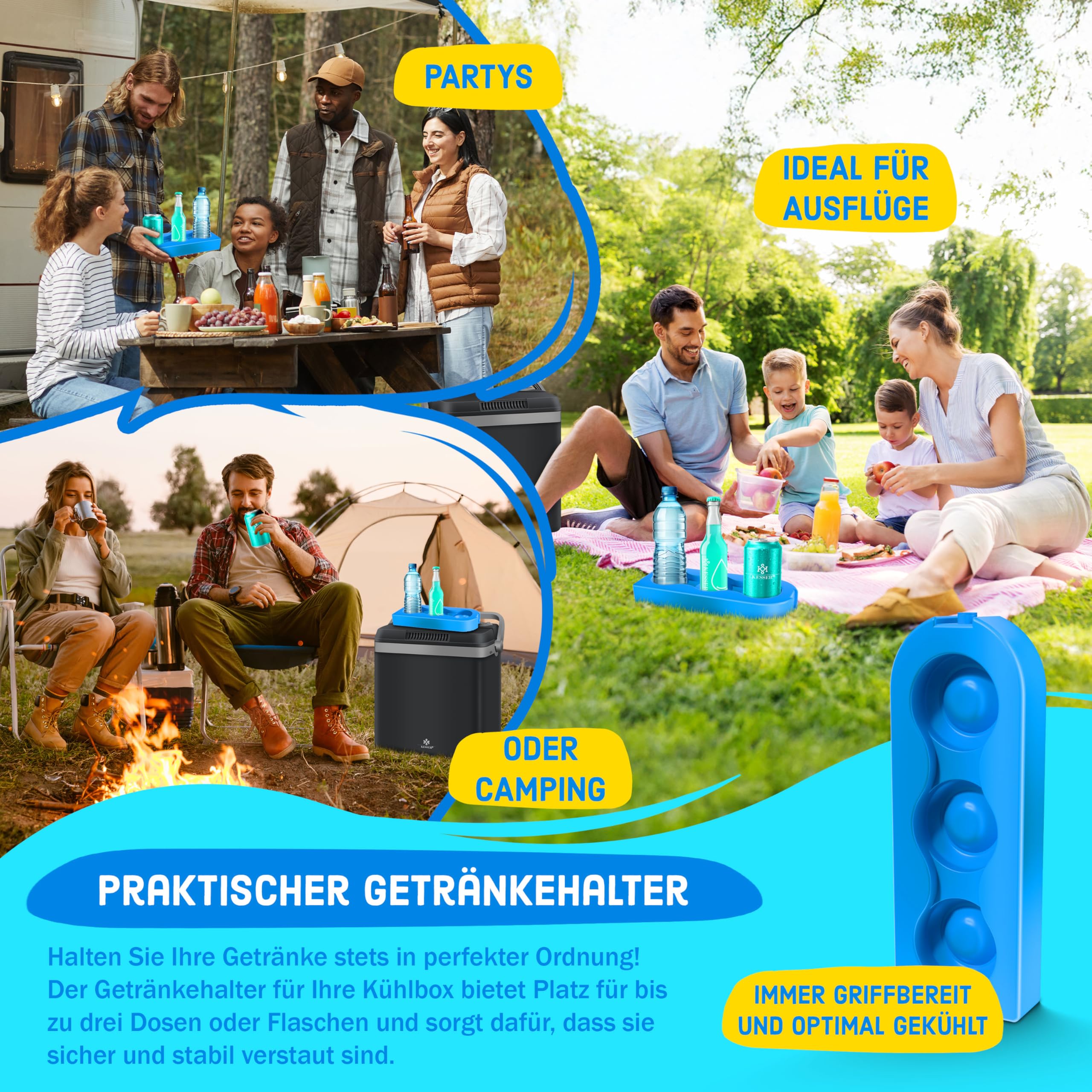 KESSER Glacière 32 L 12 V 230 V Mini-réfrigérateur thermoélectrique