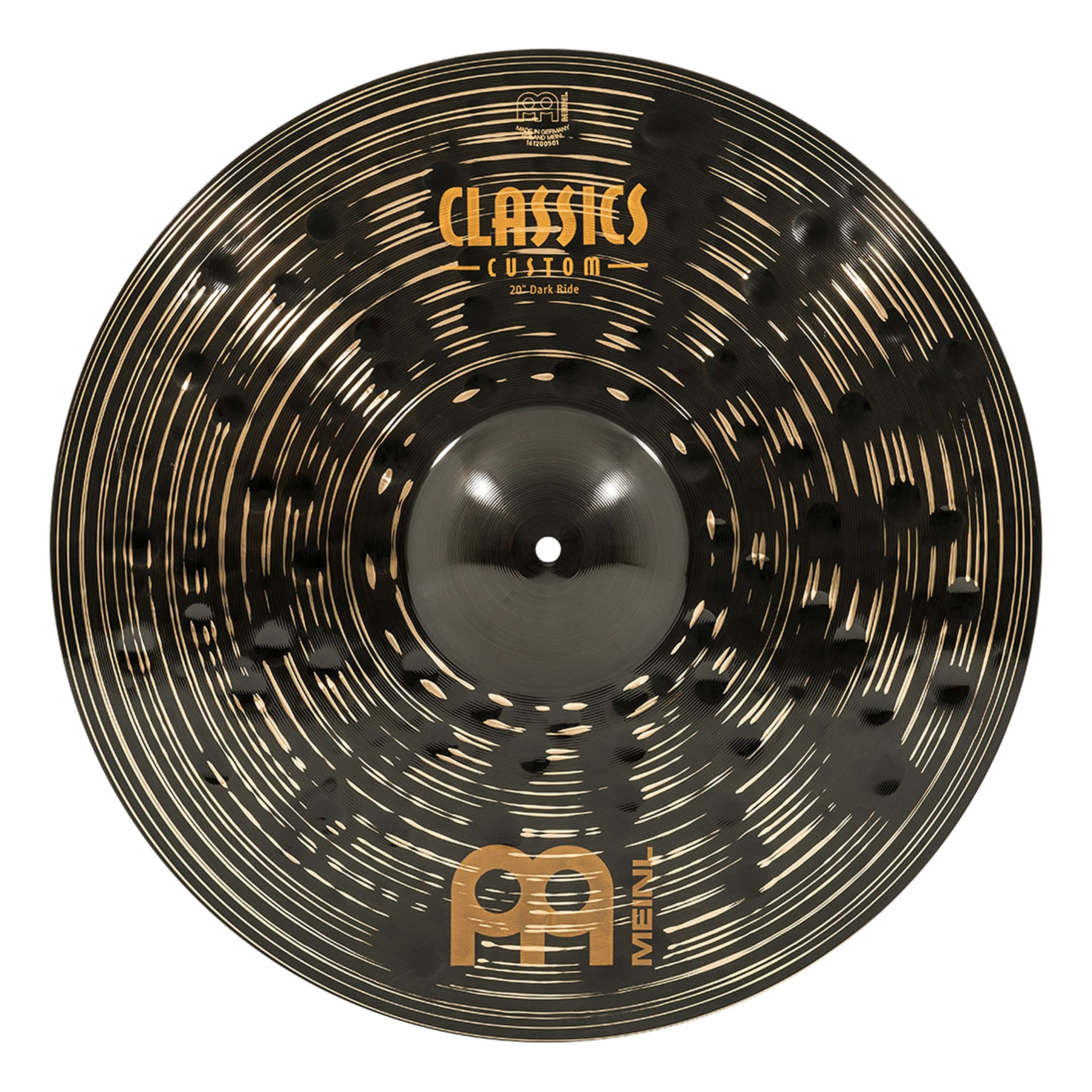 Meinl Cymbals Classics Custom Dark Ride Cymbal 20 inch (Video) for Drum Set (50,80cm) B12 Bronze, Dark Finish, Made in Germany (CC20DAR)