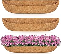 Vista 9 de Y&M Juego de 2 cestas colgantes de fibra de coco preformadas de 10 pulgadas, forro de repuesto de coco, 2P