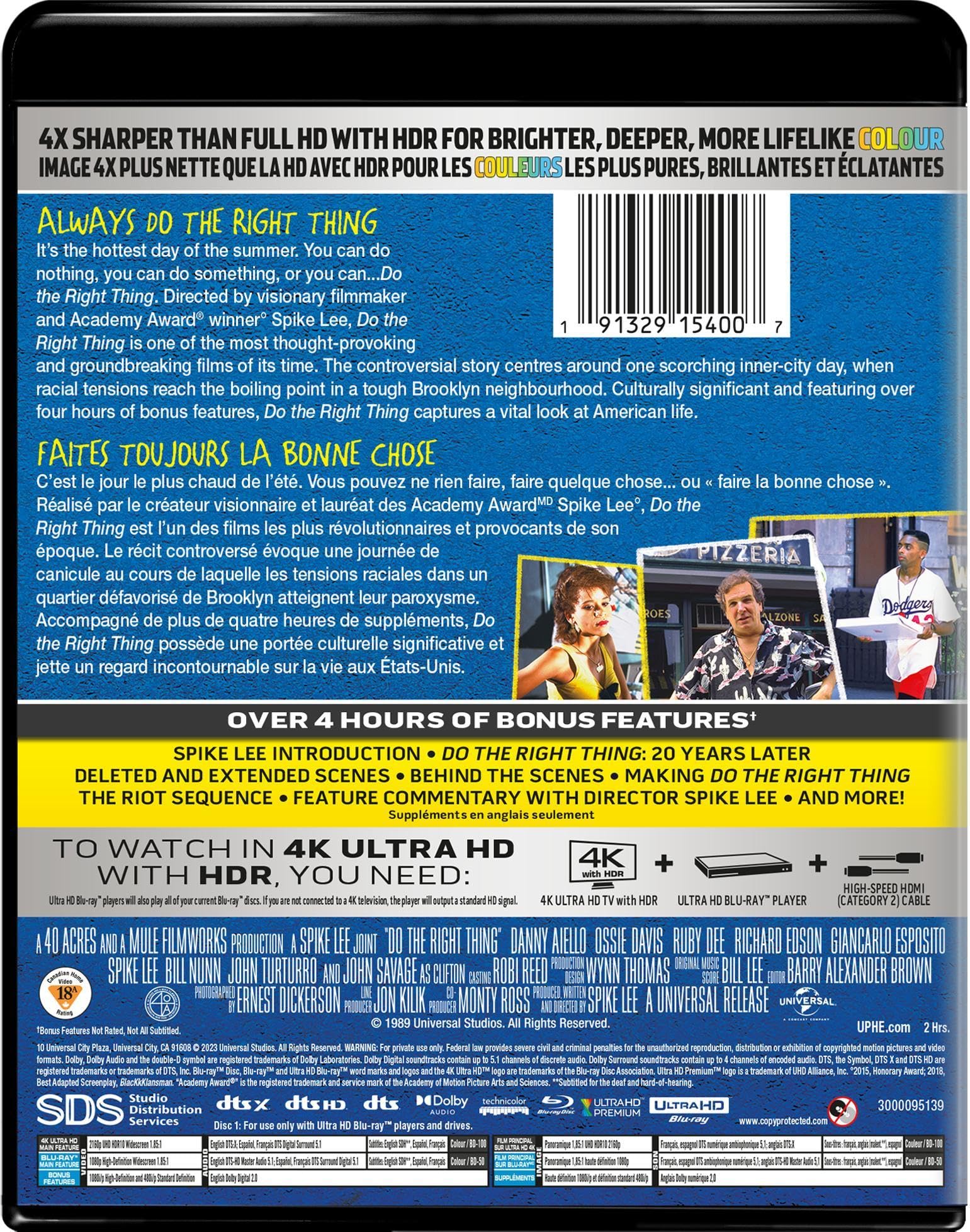 Do The Right Thing - 4K Ultra HD + Blu-ray + Digital