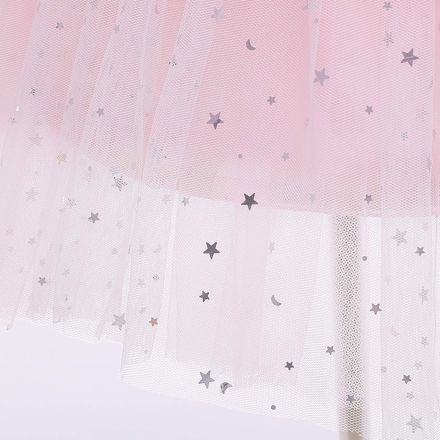 Uhnice Girl's Off Shoulder Tulle Dress Sequin Flower Girl Tutu - Image 6