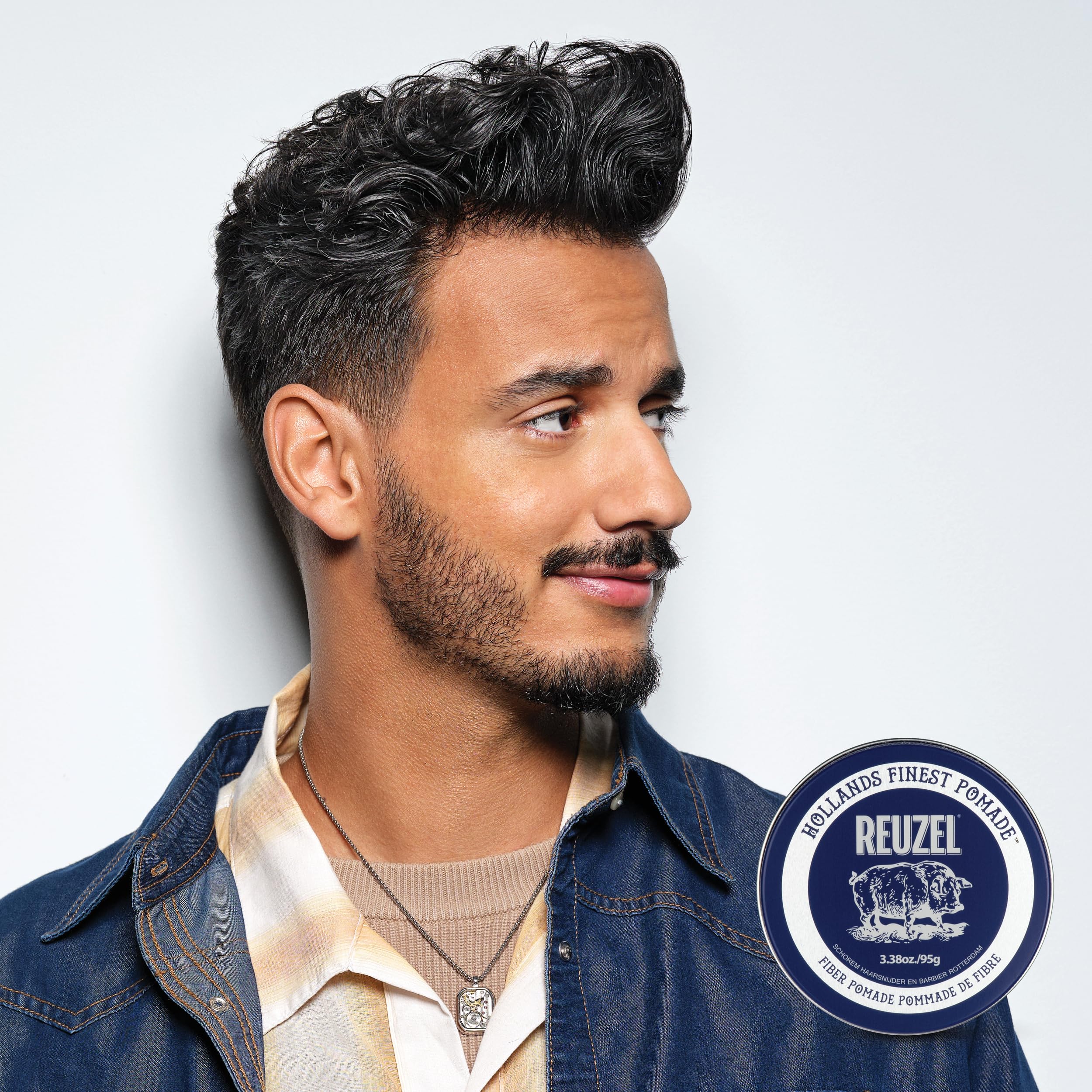 Reuzel 2026 Road Trip, pommade fibre, pommade à faible brillance, tenue ferme pour un look texturé et plus volumineux, facile à recoiffer, 95g + format voyage gratuit 35g