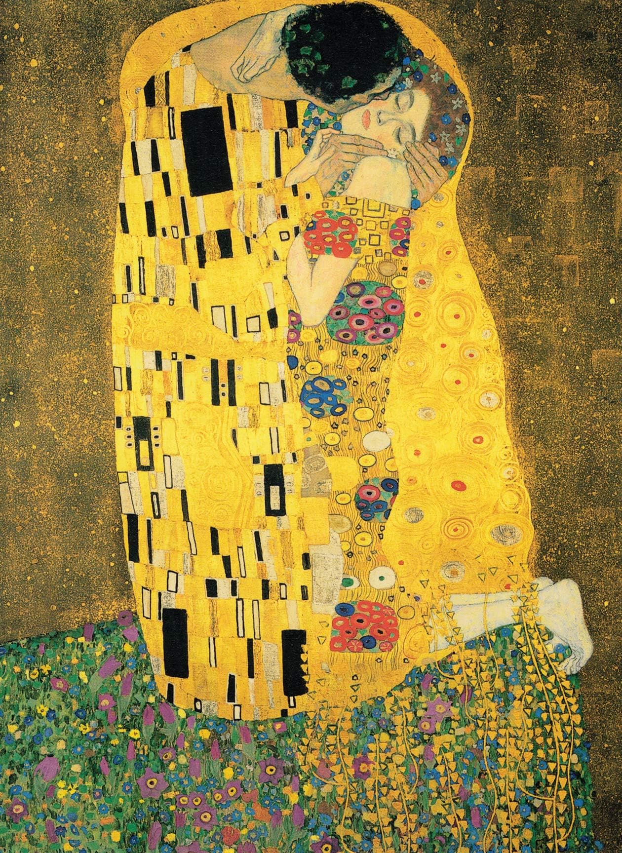 Palace Learning The Kiss by Gustav Klimt - 18" x 24" LAMINATED Poster - Classic Fine Art Print