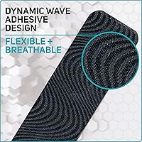 Vista 7 de Cinta de kinesiología impermeable de Care Science, 40 tiras precortadas (2 rollos), negra Cinta elástica para deportes y levantamiento de pesas