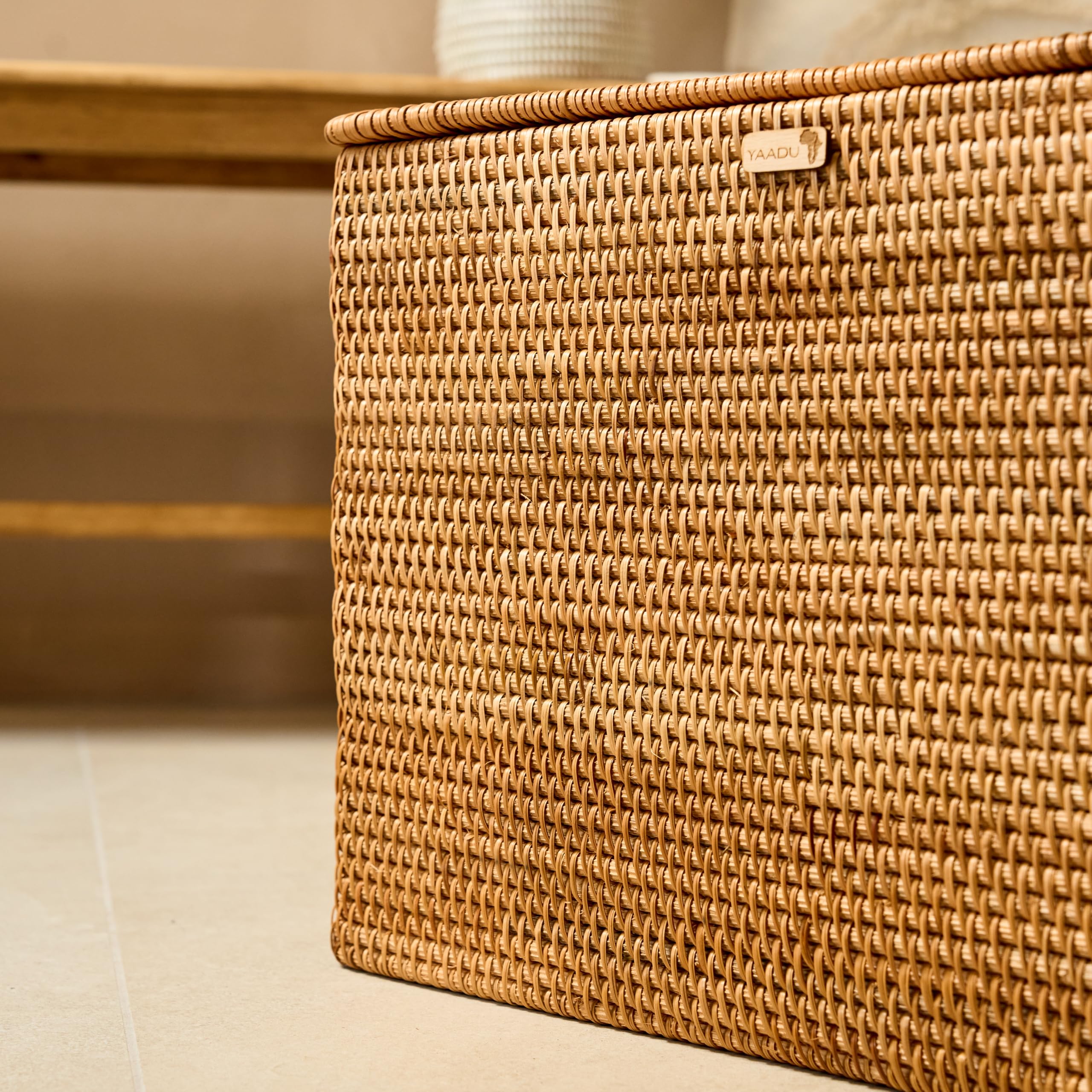 Rechteckiger Rattan-Korb Kordofan, Größe Groß, Naturfarben