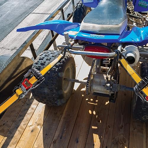 Miniatura 5 de Cat Juego de amarre de trinquete de 2 piezas de 1-12 pulgadas x 16 pies con bucles suaves, carga de trabajo de 1,500 libras  4,500 libras de