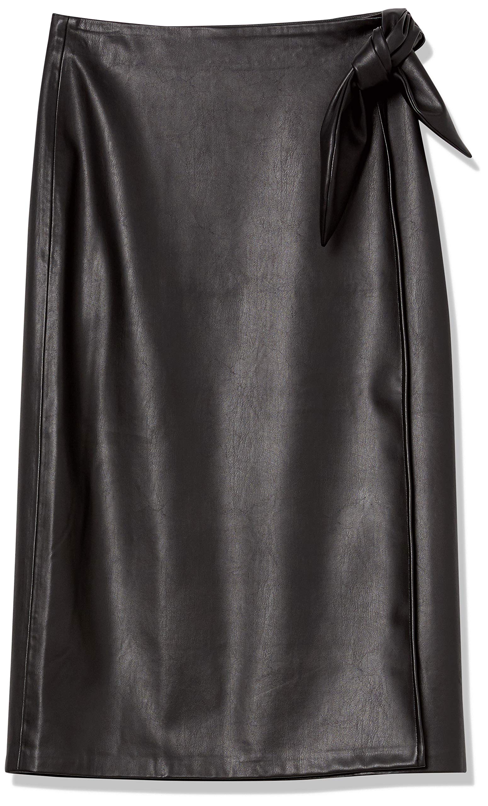 The Drop Manon Falda Midi Cruzada de Piel Sintética Skirts Mujer