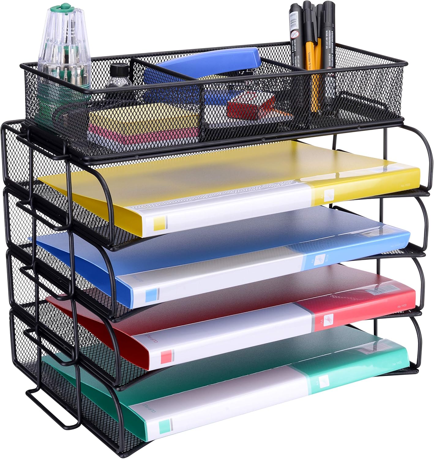 Amazon.com : IBERG File Folder Organizer Stackable Desktop Document ...