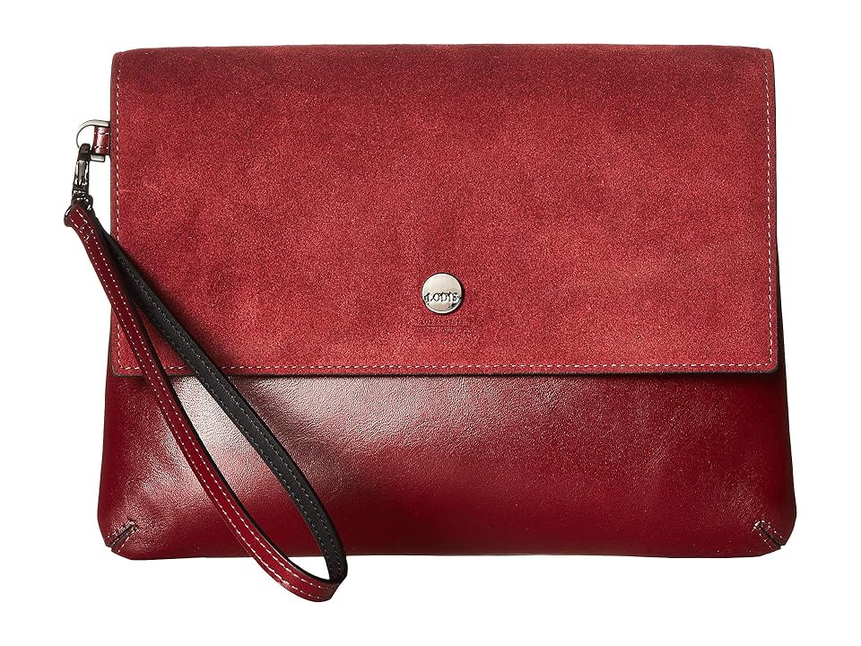 

Lodis Accessories Wiltern RFID Raven Double Pouch Wristlet (Oxblood) Wristlet Handbags