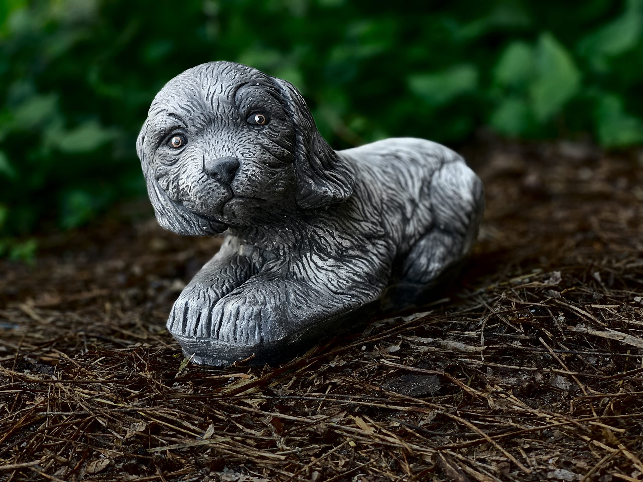 Figura De Perro Salchicha Para Coche De 19 Cm - Color Rojo, Ojos Azules, Cabeza Oscilante - Hecho A Mano En Alemania