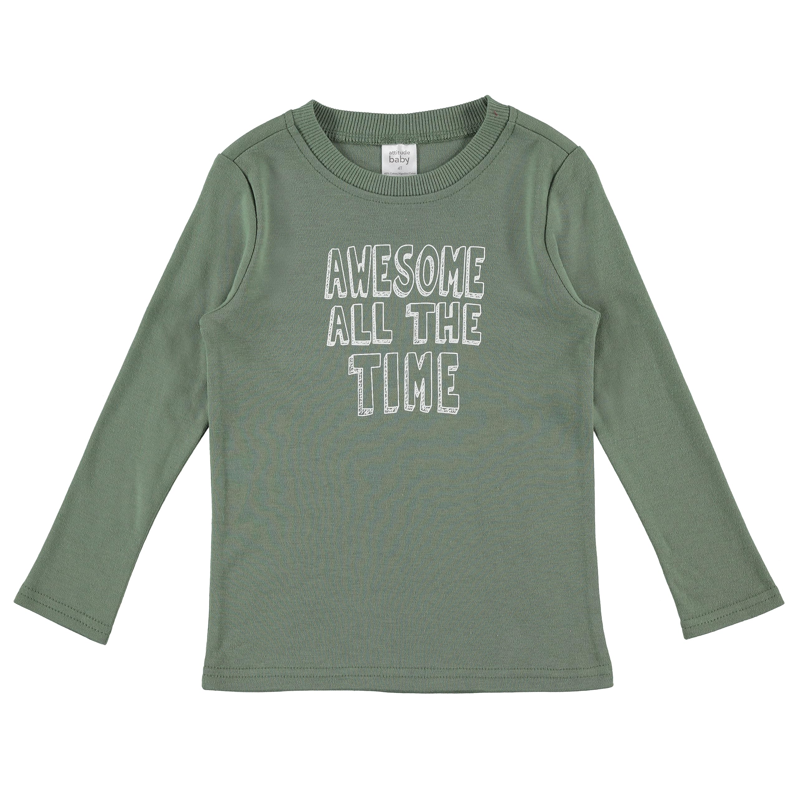 Cudlie 5er-Pack Baby/Kleinkind-Jungen-Langarmshirt – Basic-T-Shirt-Oberteile, leichtes Unterhemd – solide & gestreifte T-Shirts für Jungen