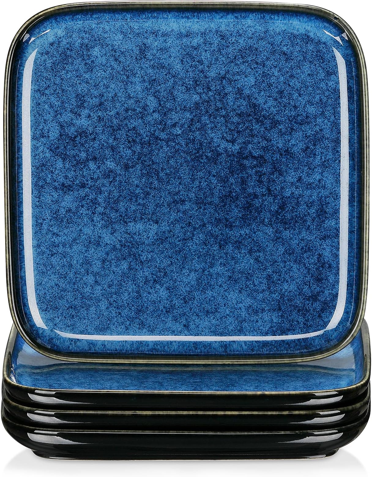 Vancasso Série Navia - 4 Assiettes à Dessert En Céramique 21cm - Style Vintage Tourbillon